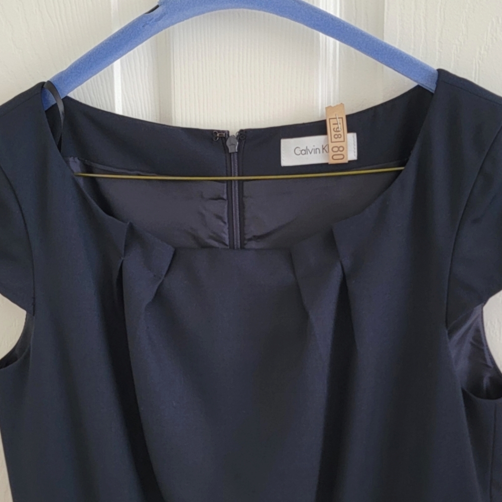 Calvin Klein Navy Blue Women's Sheath Dress, Size 0 - Picture 10 of 10